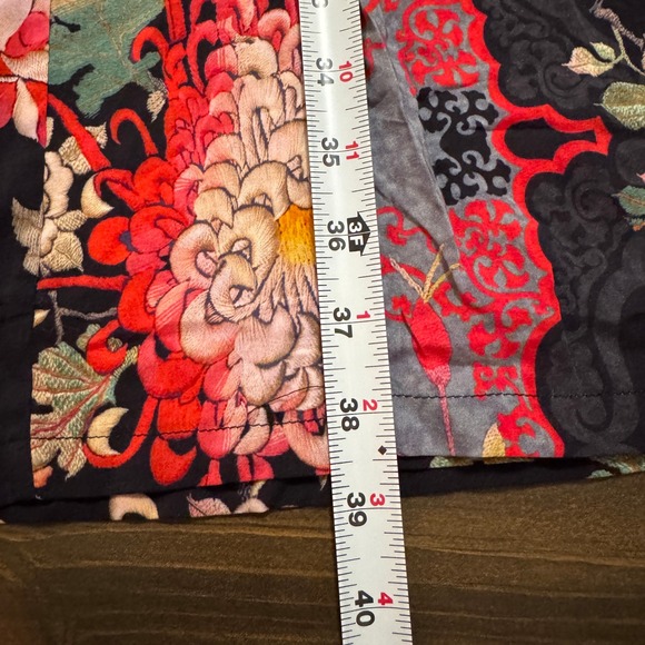 Johnny Was Helena Split Leg Pants Womens Small Floral Coverup Tie Waist Colorful - Picture 10 of 12